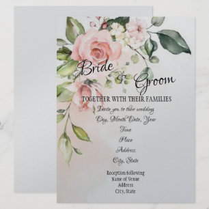 Einladung zur Hochzeit von "Rose Bush"