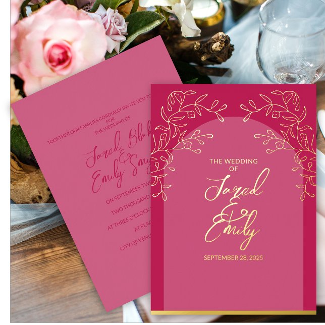 Einladung zur Hochzeit von Rose Red Foil (Von Creator hochgeladen)