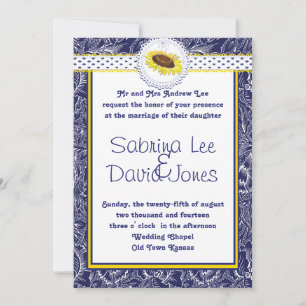 Einladung zur Hochzeit von Royal Blue and Yellow S