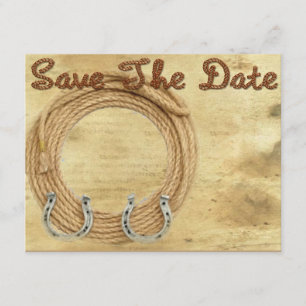 Einladung zur Hochzeit von Save the Date Western