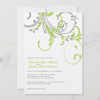 Einladung zur Hochzeit von Silber und Limonen Dopp