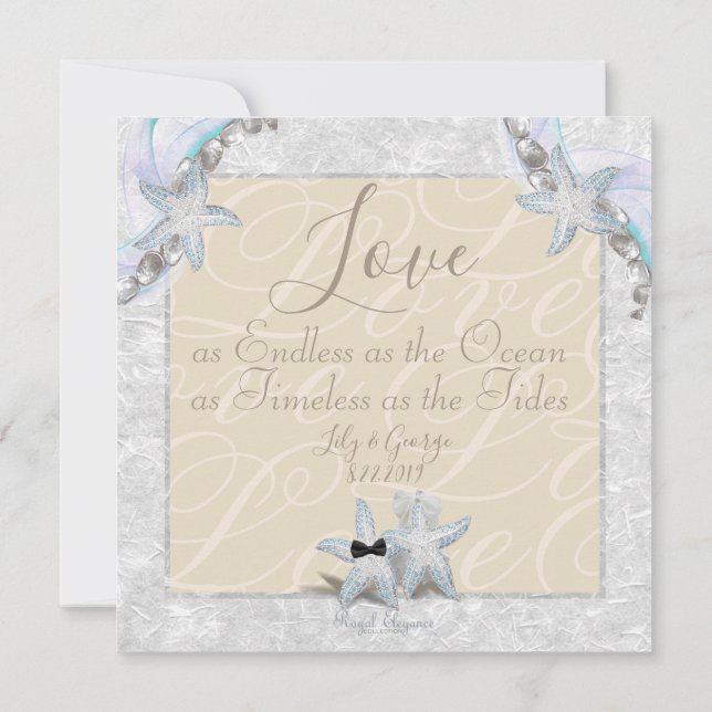 Einladung zur Hochzeit von Starfish (Rückseite)