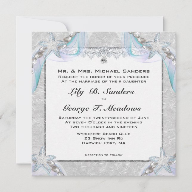 Einladung zur Hochzeit von Starfish (Vorderseite)