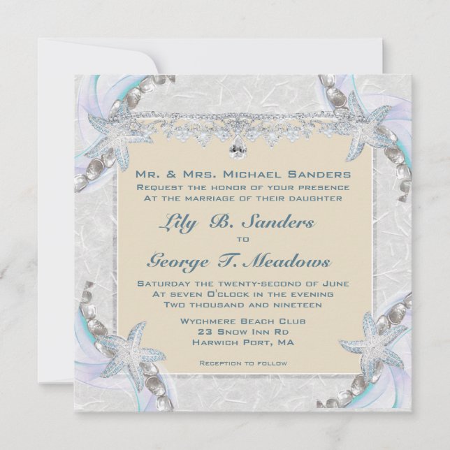 Einladung zur Hochzeit von Starfish (Vorderseite)