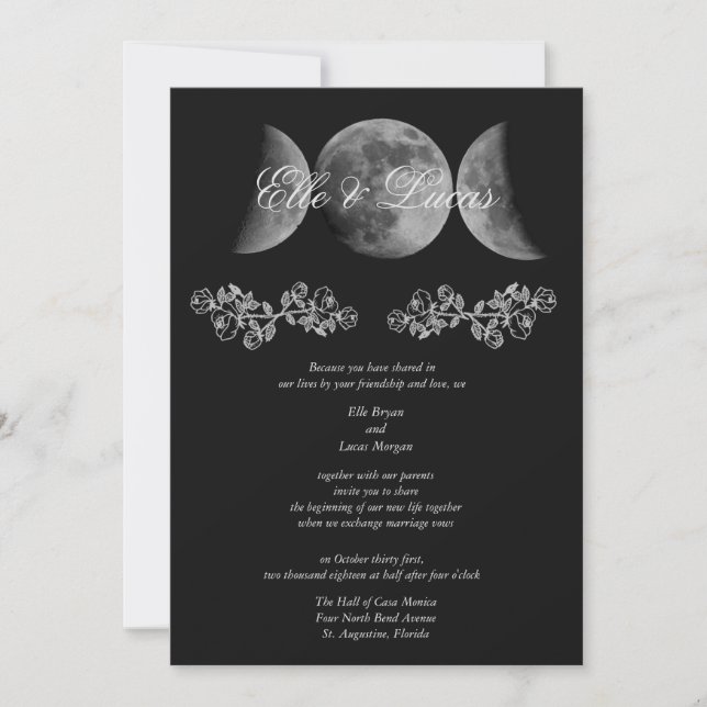 Einladung zur Hochzeit von Triple Moon (Vorderseite)