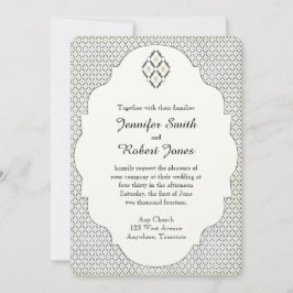 Einladung zur Hochzeit von Vintag Black and Cream 