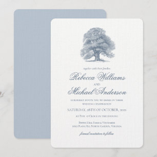Einladung zur Hochzeit von Vintagen Eichen