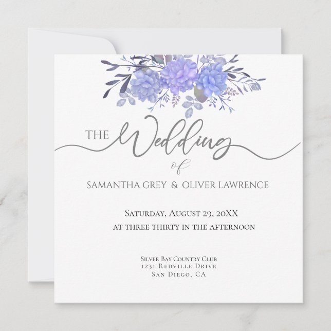 Einladung zur Hochzeit von Vintagen Wasserfarben (Vorderseite)