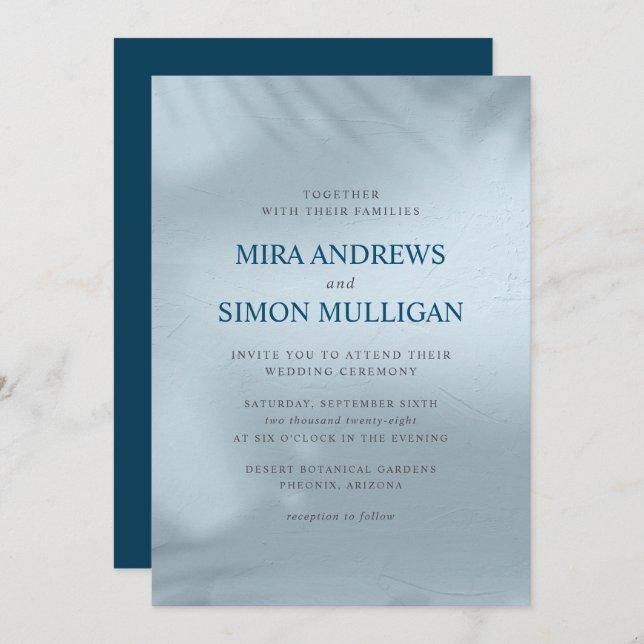 Einladung zur Hochzeit von Wasser und Eis (Vorne/Hinten)