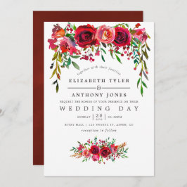 Einladung zur Hochzeit von Wasserfarben