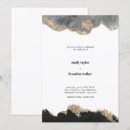 Einladung zur Hochzeit von Wasserfarben