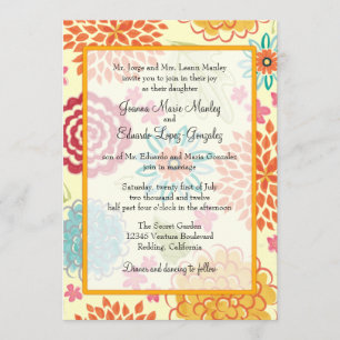 Einladung zur Hochzeit von Wasserfarben