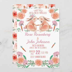 Einladung zur Hochzeit von Wasserfarben