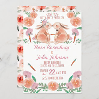 Einladung zur Hochzeit von Wasserfarben