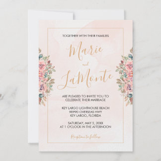 Einladung zur Hochzeit von Wasserfarben