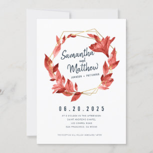 Einladung zur Hochzeit von Wasserfarben