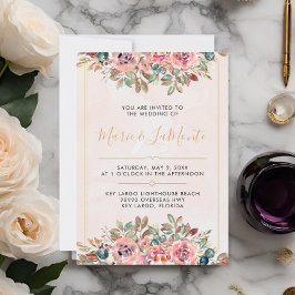 Einladung zur Hochzeit von Wasserfarben