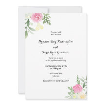 Einladung zur Hochzeit von Wasserfarben