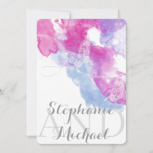 Einladung zur Hochzeit von Watercolor Butterfly Ra