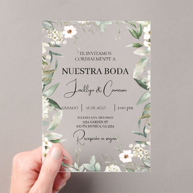 Einladung zur Hochzeit von weißer Blüte (Insitu (Handheld))