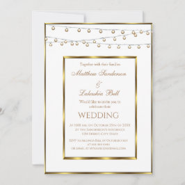 Einladung zur Hochzeit von White Gold Fairy Lights
