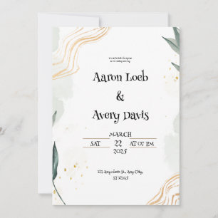 Einladung zur Hochzeit von White Gray Pastel