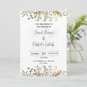 Einladung zur Hochzeit von White Green