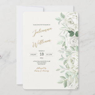 Einladung zur Hochzeit von White Roses