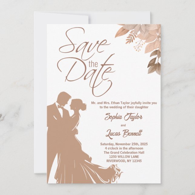 Einladung zur Hochzeit von Wildblumen (Vorderseite)