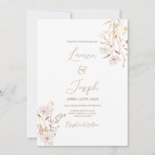 Einladung zur Hochzeit von Wildblumen