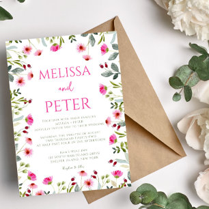 Einladung zur Hochzeit von Wildblumen