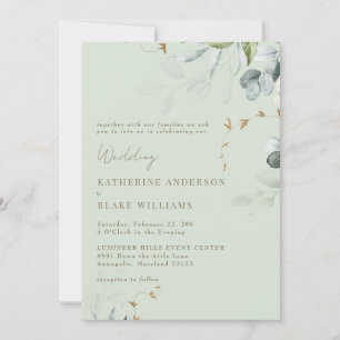 Einladung zur Hochzeit von Wispy Foliage Light Sag