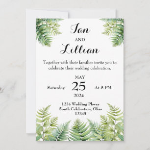 Einladung zur Hochzeit von Woodland Fern