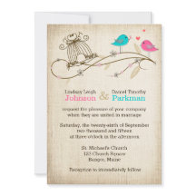 Einladung zur Hochzeit | Weibliche Vögel in Liebe