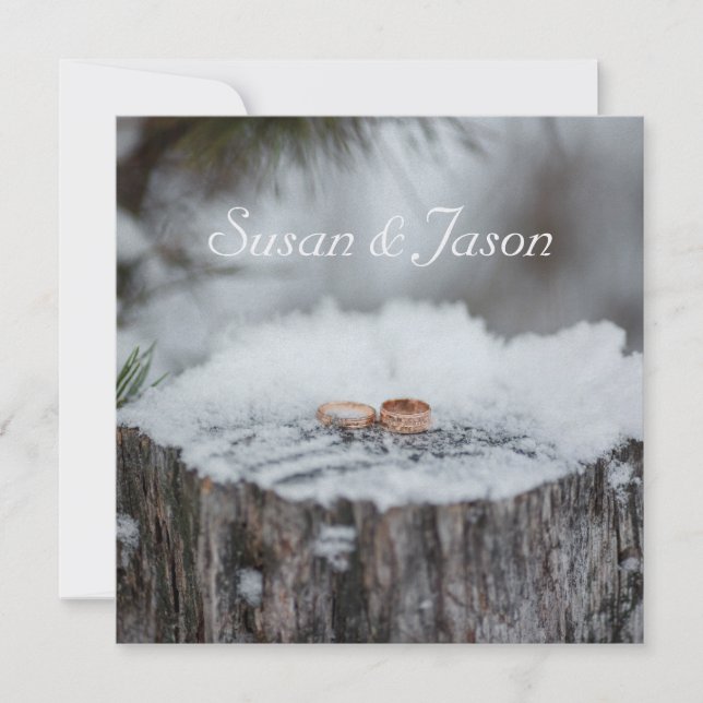 Einladung zur Hochzeit - Winterhochzeit (Vorderseite)