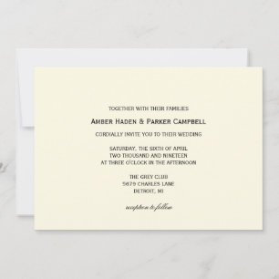 Einladung zur Hochzeit   Zu halten und zu halten