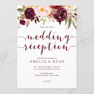 Einladung zur Hochzeitsempfehlung für Burgund Flor