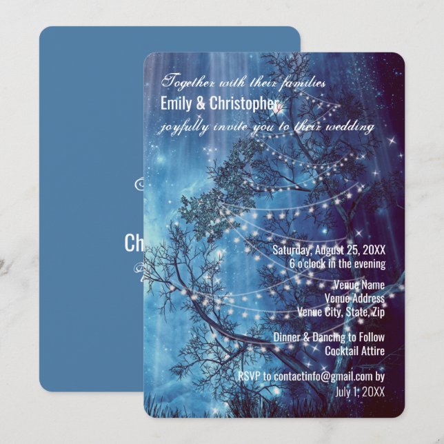 Einladung zur Hochzeitsfeier (Vorne/Hinten)