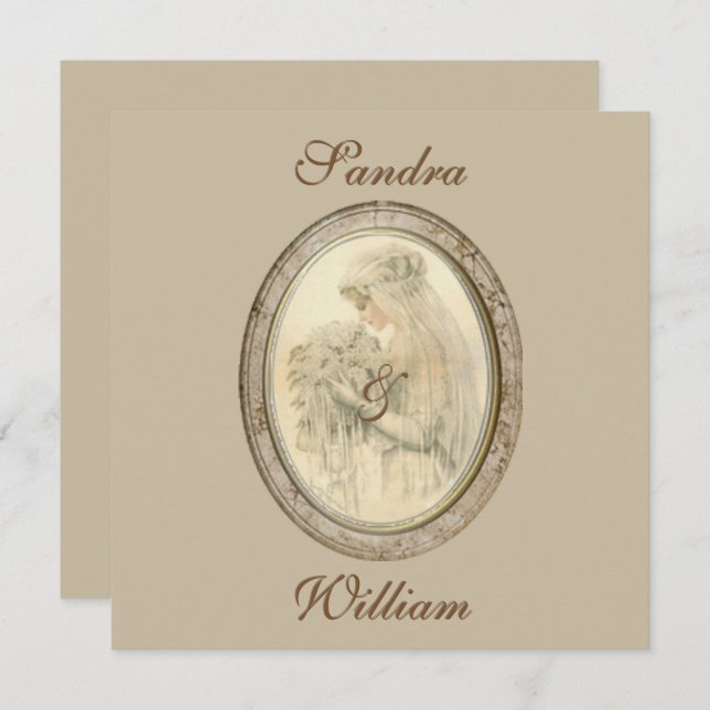 Einladung zur Hochzeitsfeier der Antike (Vorne/Hinten)