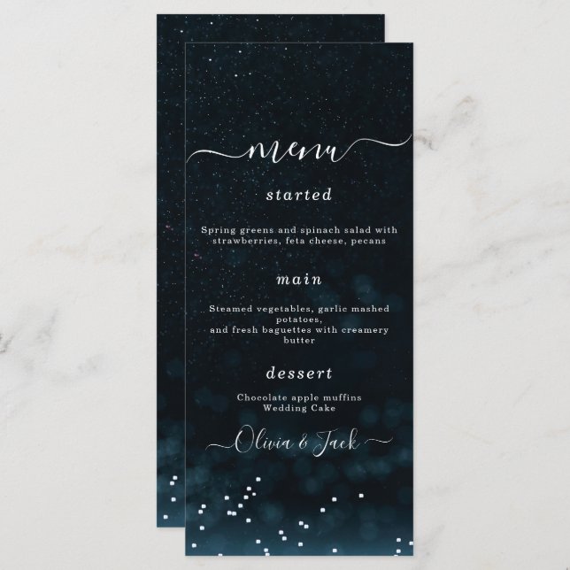 Einladung zur Hochzeitsfeier, Galaxie (Vorne/Hinten)