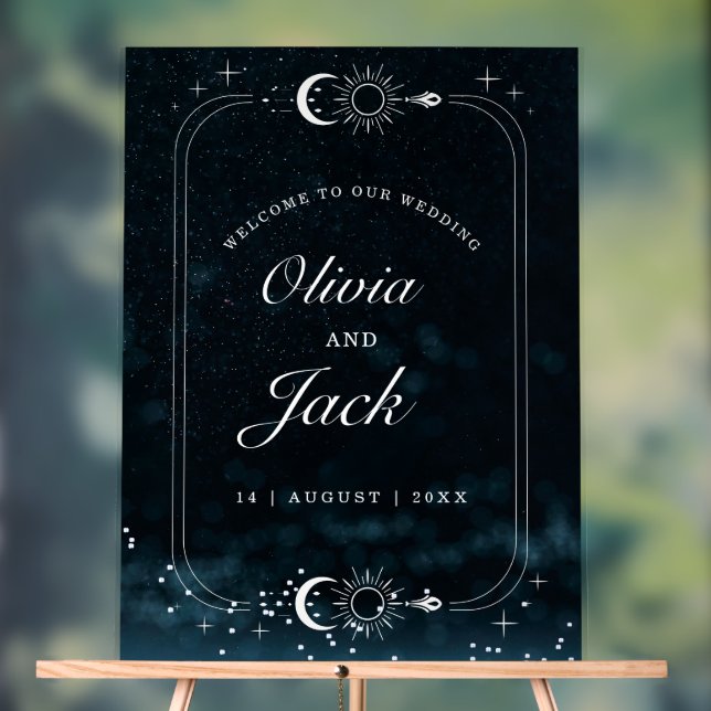 Einladung zur Hochzeitsfeier, Galaxie Acrylschild (Neutral)