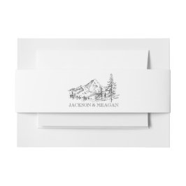 Einladung zur Hochzeitsfeier im Bergwald im Freien Einladungsbanderole