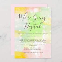 Einladung zur Hochzeitsfeier im Wasserfarbenbereic