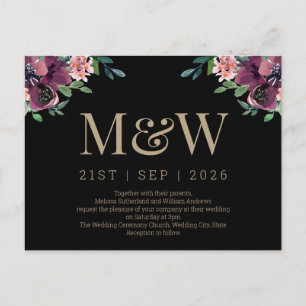 Einladung zur Hochzeitsfeier in Burgund Postkarte