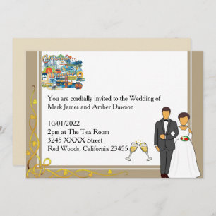 Einladung zur Hochzeitsfeier in Kalifornien