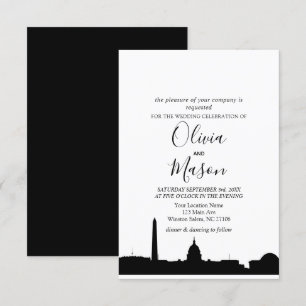 Einladung zur Hochzeitsfeier in Washington DC Skyl