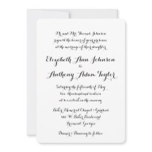 Einladung zur Hochzeitsfeier mit Handschrift