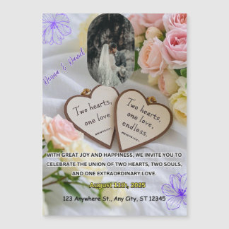 Einladung zur Hochzeitsfeier mit weichem Wasser