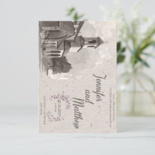 Einladung zur Hochzeitsfeier Wasserfarbenmalerei