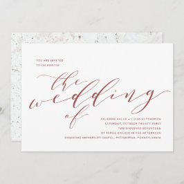Einladung zur Hochzeitskalligraphie | Burgundy Mar